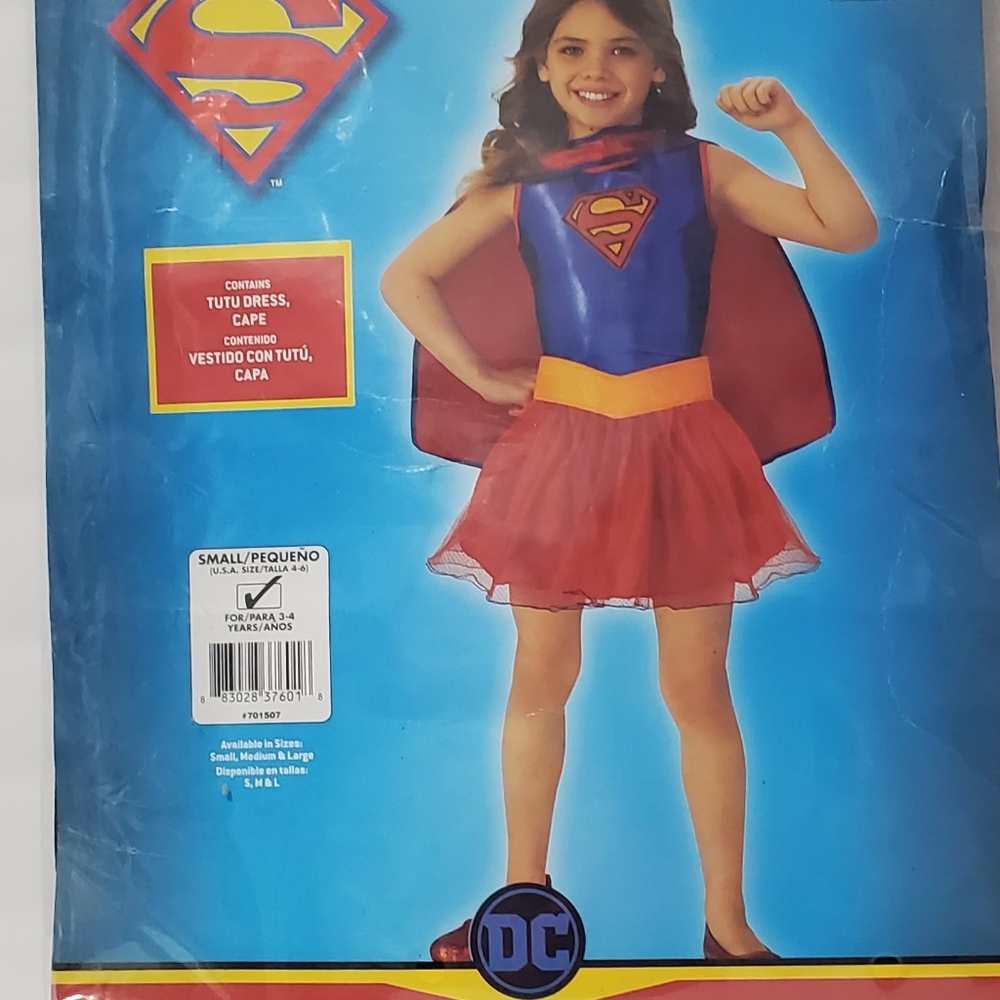 DC SuperGirl Halloween Costume Sz Large 12-14